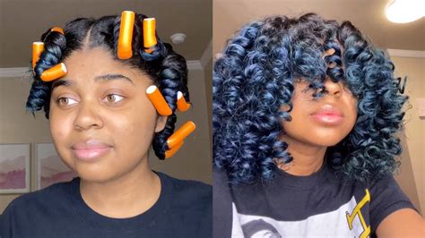 gray flexi rods|flexi rods on straight hair.